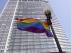 Una bandera arcoíris, símbolo del colectivo LGTB.