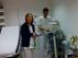 El doctor Jesús Aguasvivas y su enfermera Mercedes Villas en el centro de Albalate de Cinca, al que pertenecía el fallecido el miércoles en accidente de circulación.