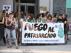 Participantes en la concentración contra las agresiones sexuales convocada en Huesca el 12 de agosto.