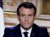 French President Emmanuel Macron is seen addresses the nation about the coronavirus disease (COVID-19) outbreak, on a mobile screen in this illustration picture