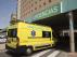 Una ambulancia del 061 entrando a las urgencias del Hospital Miguel Servet de Zaragoza.