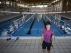 Yolanda Magallón, en la piscina cubierta de Tarazona, donde imparte clases de natación
