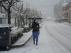 La nieve ha cubierto las calles de Aliaga con una campa de varios centímetros de espesor.