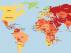 Mapa mundial de la situación de la libertad de prensa.