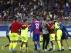 Los jugadores del Girona celebran en Eibar su triunfo por 0-2 que los mete en la final por el ascenso y elimina al Eibar.