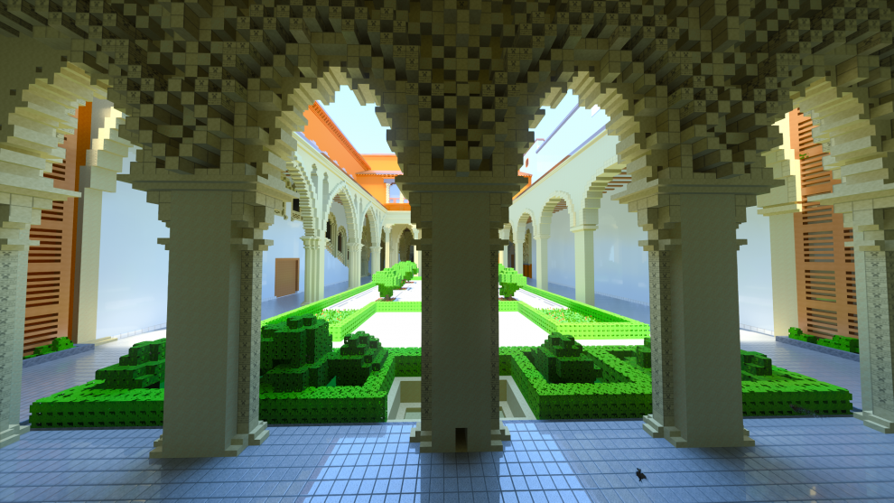 Minecraft en el Palacio de la Aljafería de Zaragoza