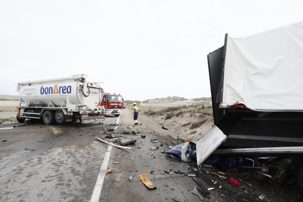 Grave accidente en la N-II a la altura de La Almolda