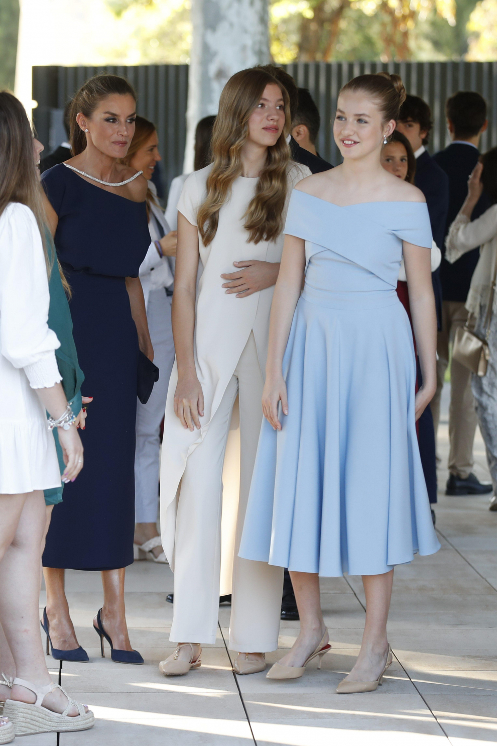 La reina Letizia con sus hijas, Sofía y Leonor
