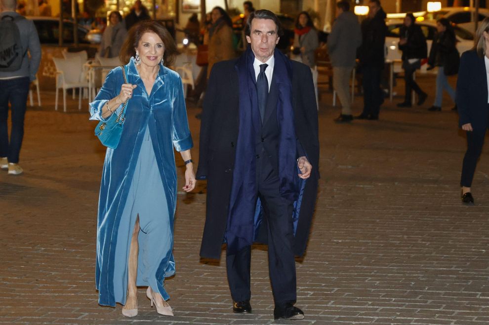 José María Aznar junto a su mujer, Ana Botella
