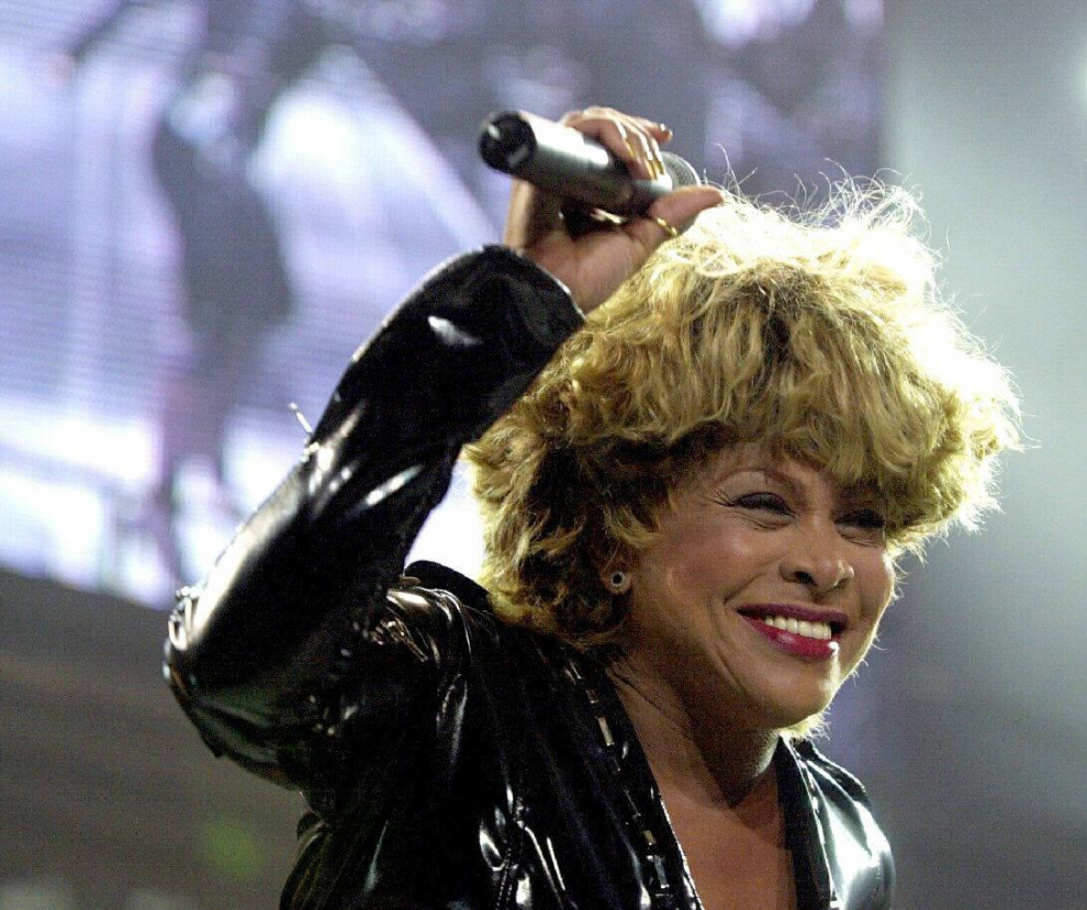La cantante Tina Turner durante uno de sus conciertos.