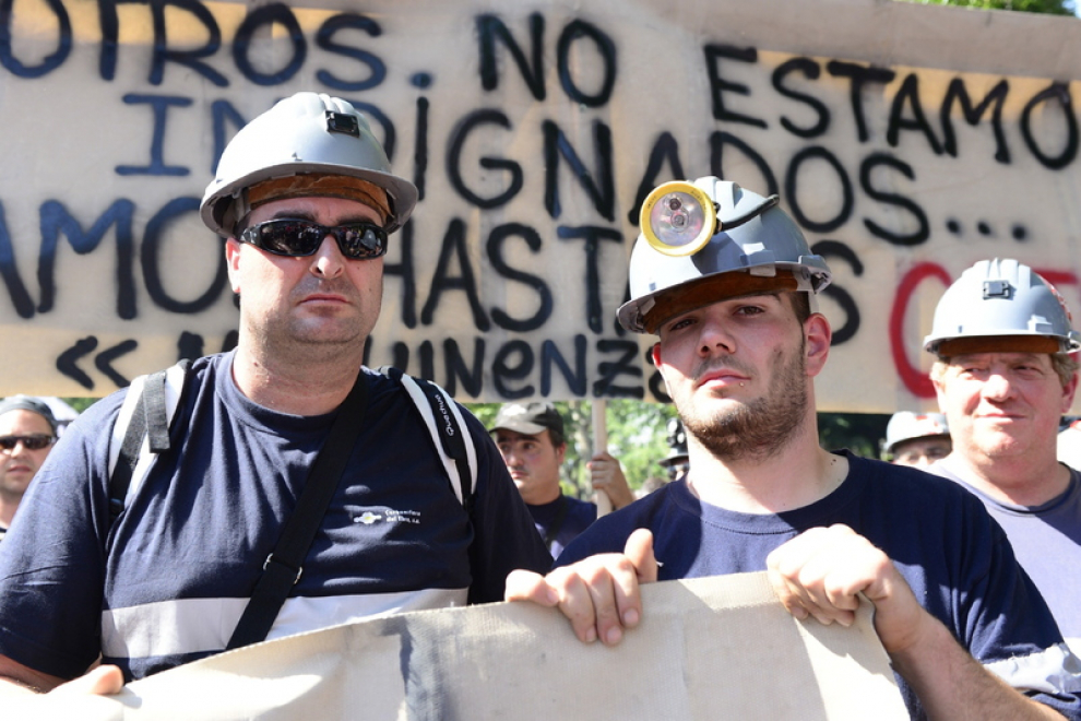 Manifestación de los mineros en Madrid