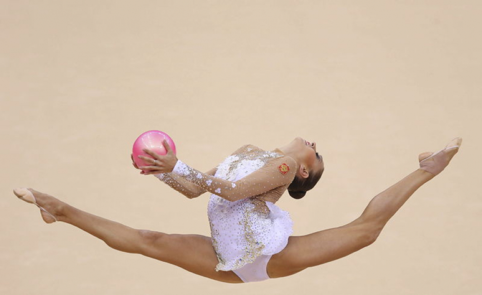 La gimnasta rusa Evgeniya Kanaeva.