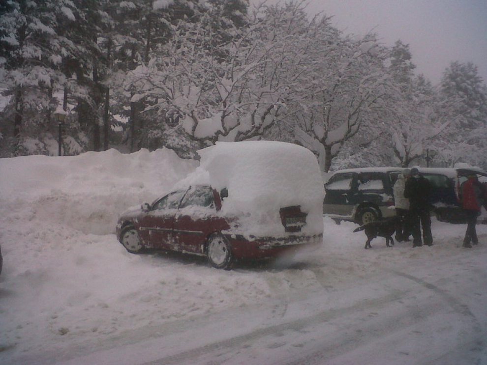Nieve en Canfranc