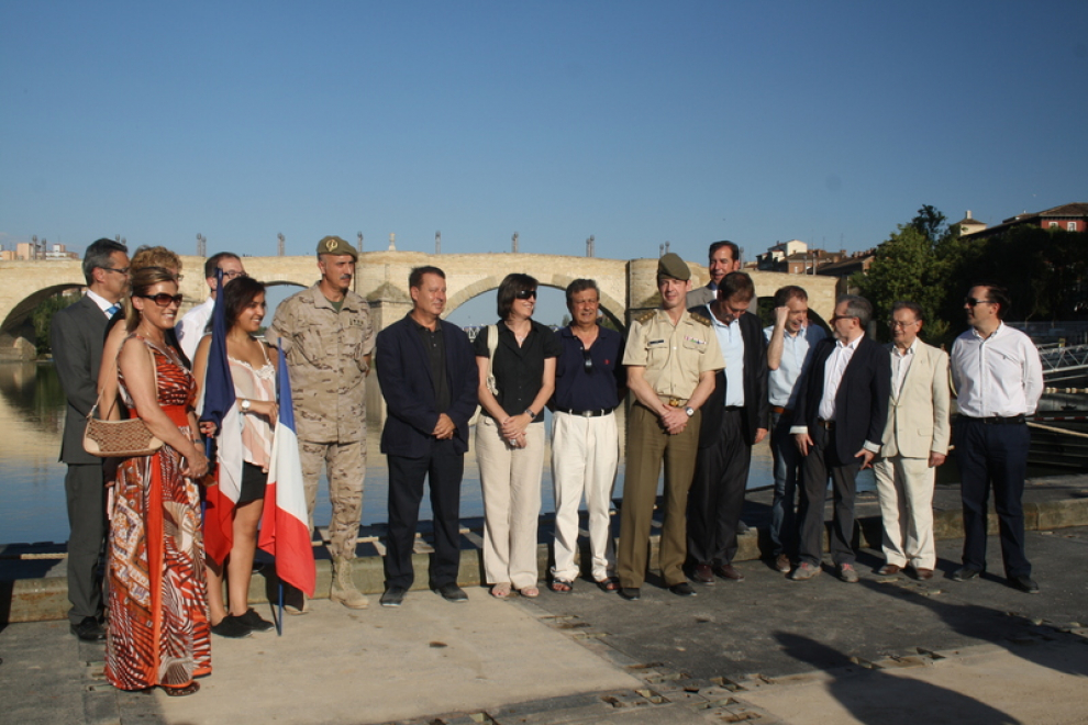 Inauguración del pontón del Ebro