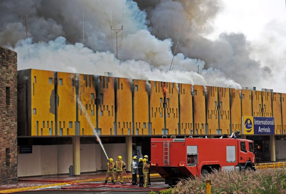 Incendio en el aeropuerto de Nairobi
