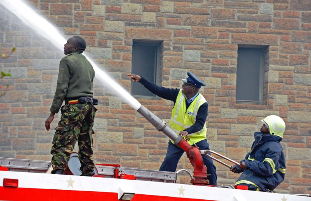 Incendio en el aeropuerto de Nairobi
