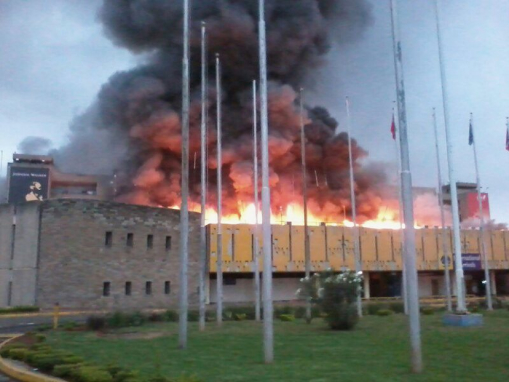 Incendio en el aeropuerto de Nairobi