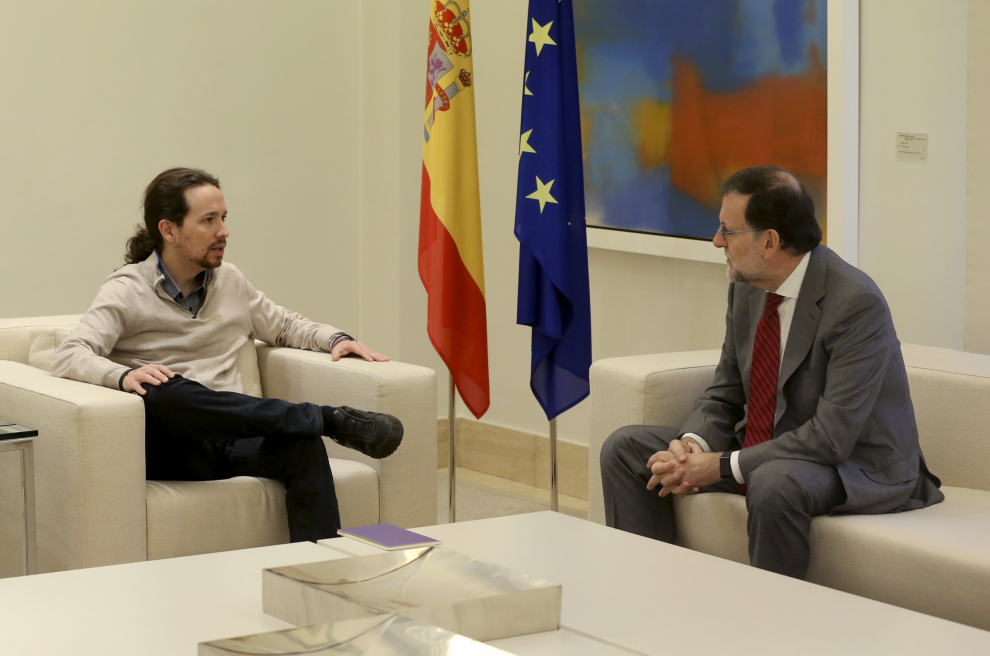 Encuentro entre Pablo Iglesias y Mariano Rajoy en Moncloa