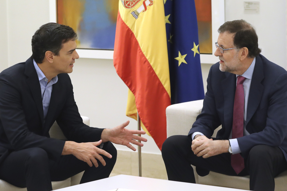 Rajoy y Sánchez en una reunión anterior en la Moncloa