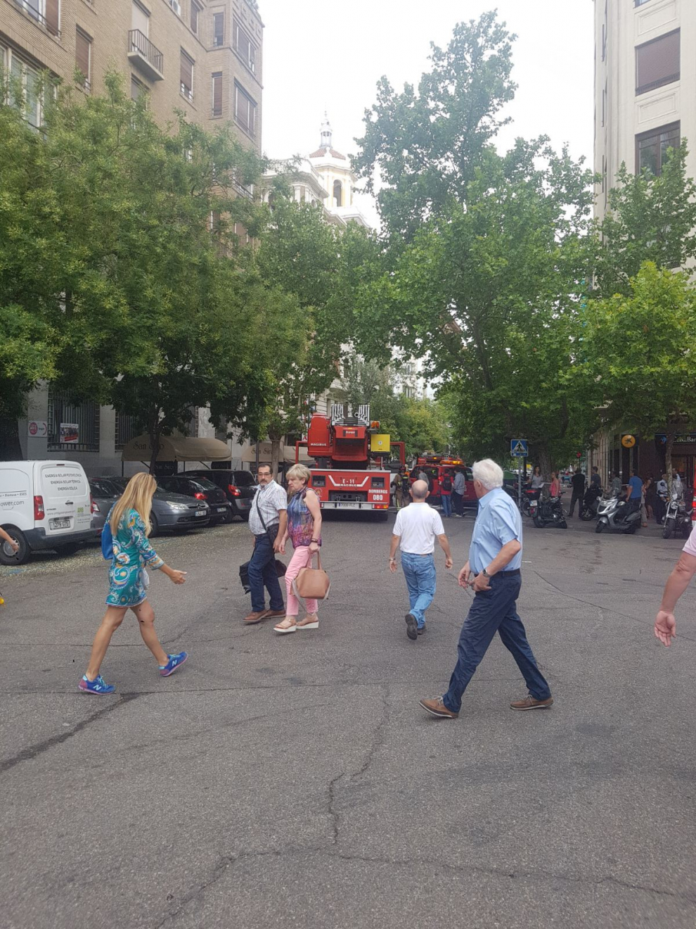 Incendio en la cafetería San Siro