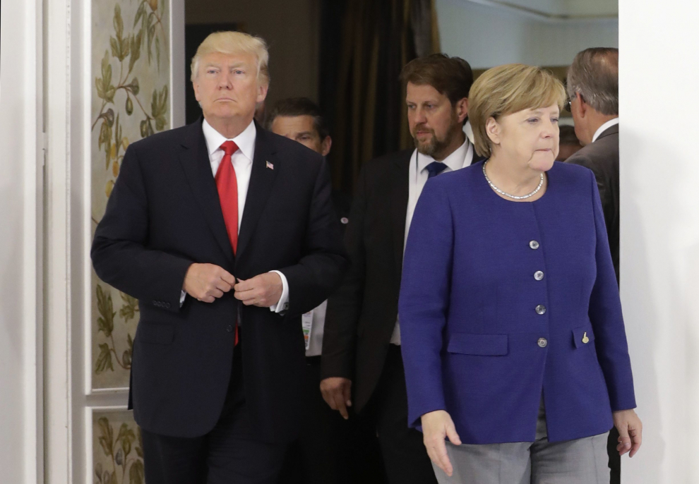 Donald Trump y Angela Merkel ya se vieron las caras el jueves