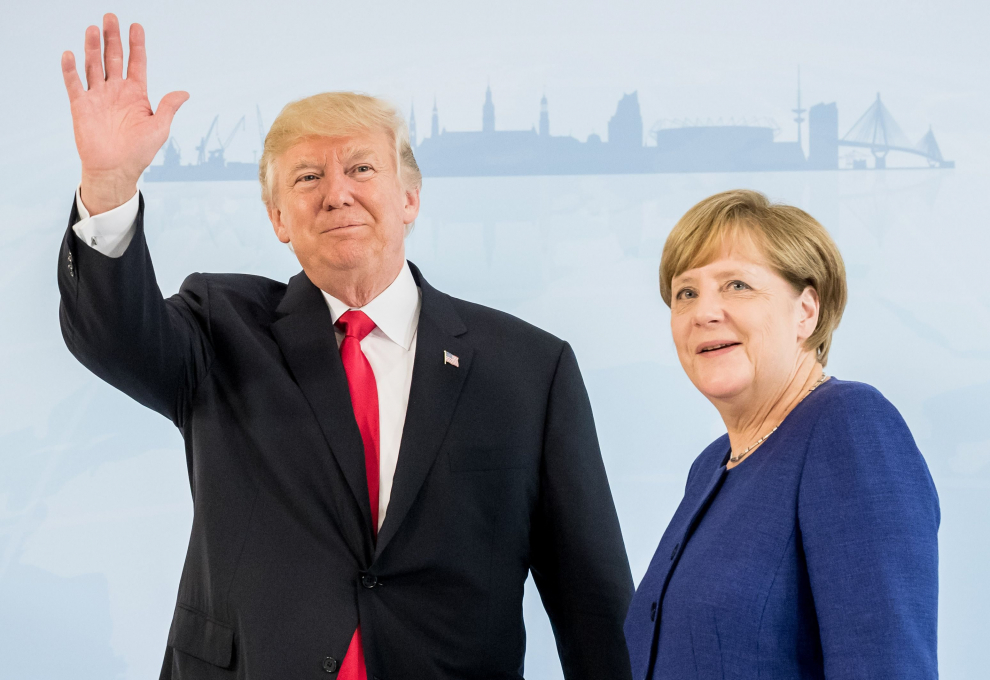 Donald Trump y Angela Merkel ya se vieron las caras el jueves