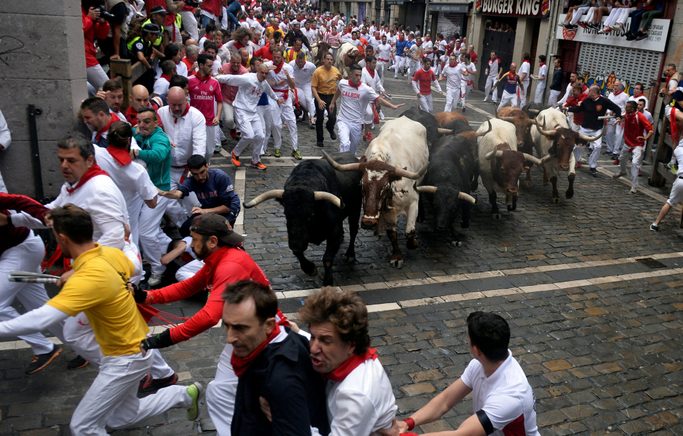 Cuarto encierro de San Fermín.