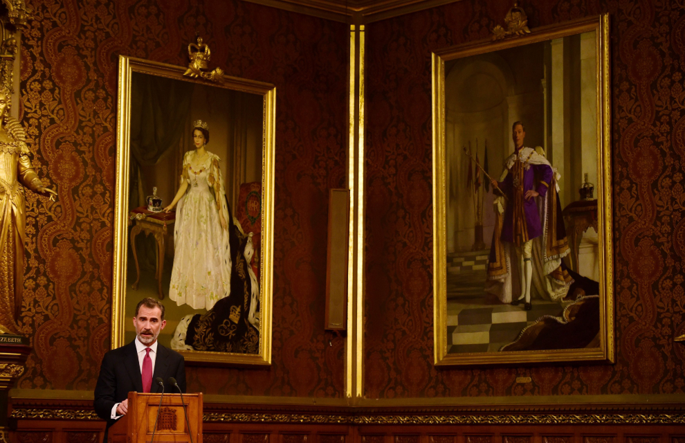 El Rey ha ofrecido un discurso en una sesión conjunta de las dos cámaras del Parlamento británico.