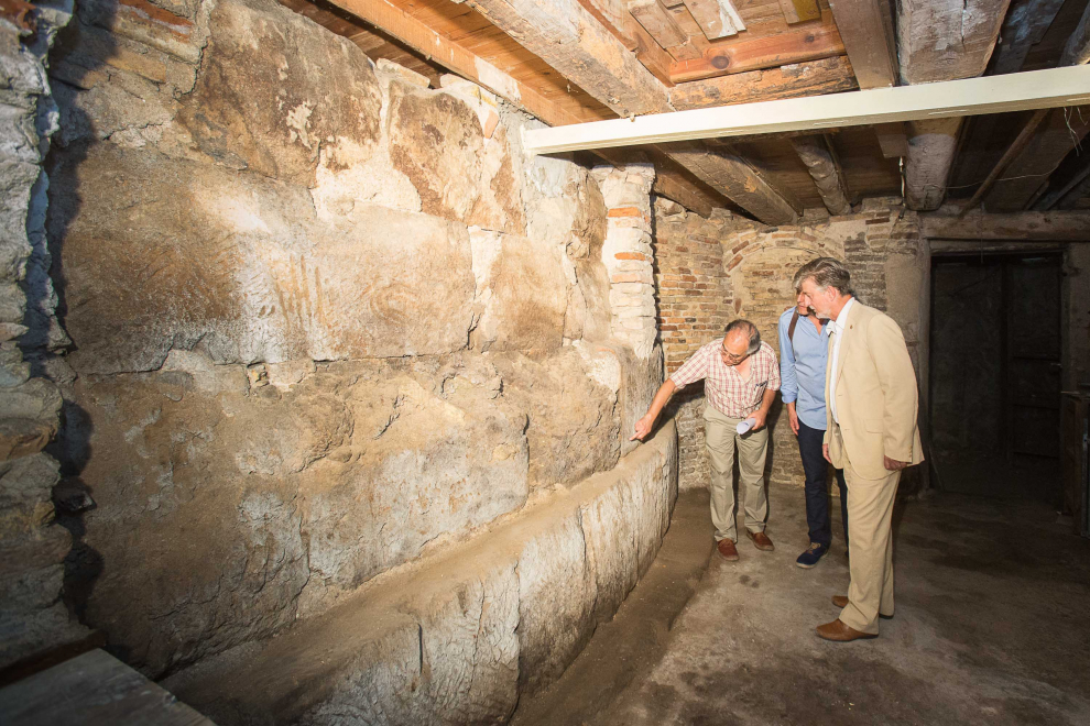 Nuevo tramo de la muralla romana descubierto en Zaragoza
