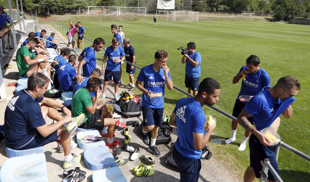 Primer día de entrenamiento del Real Zaragoza en Boltaña
