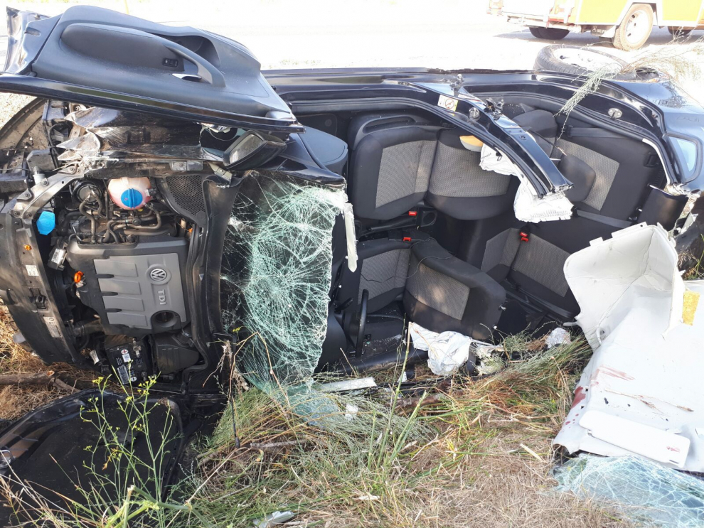 Un joven de 18 años resulta herido grave en un accidente de tráfico en la AP-68