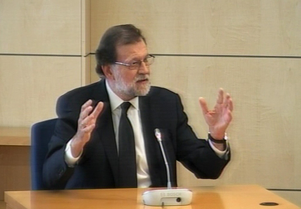 Rajoy declarando en la Audiencia Nacional.
