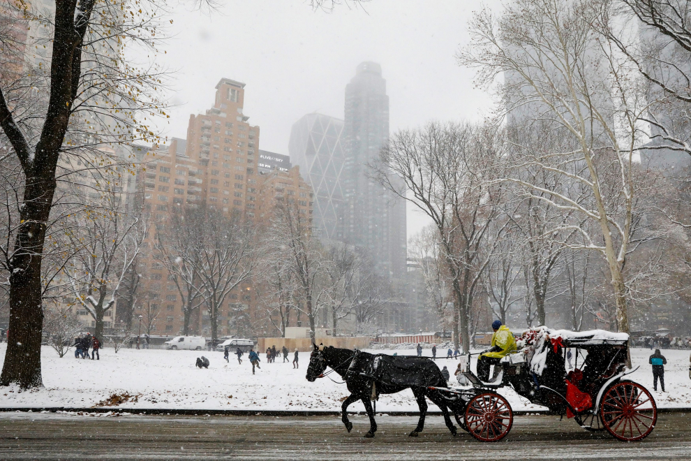 Foto Primera nevada en Nueva York a dos semanas de Navidad Primera