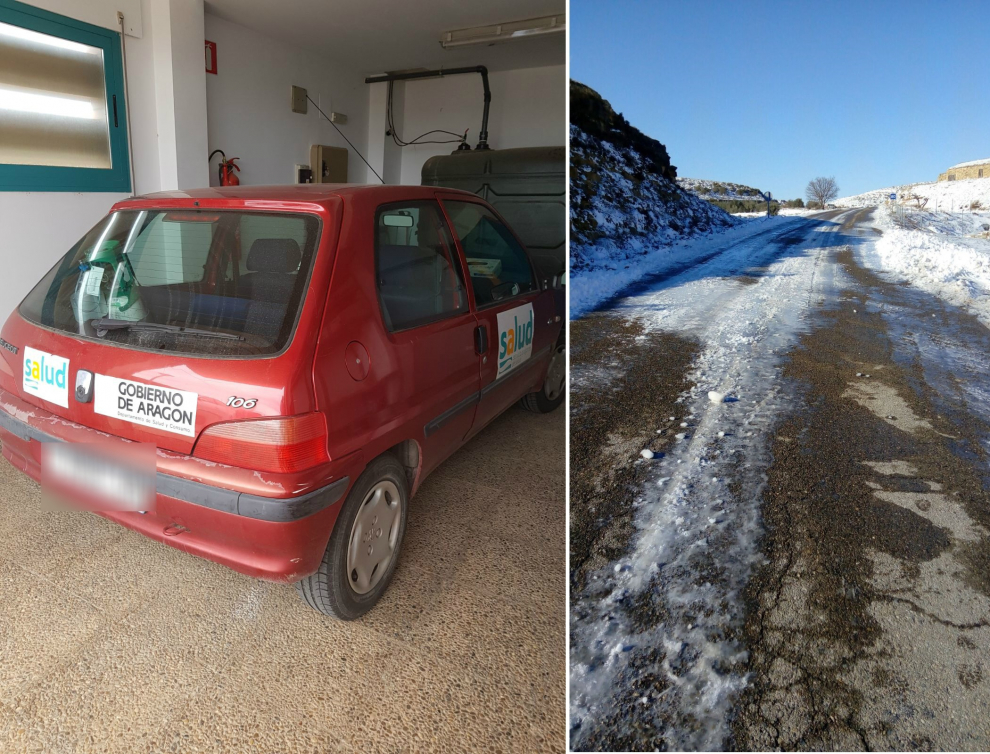 "Con el coche del Salud en estos temporales no se puede salir"