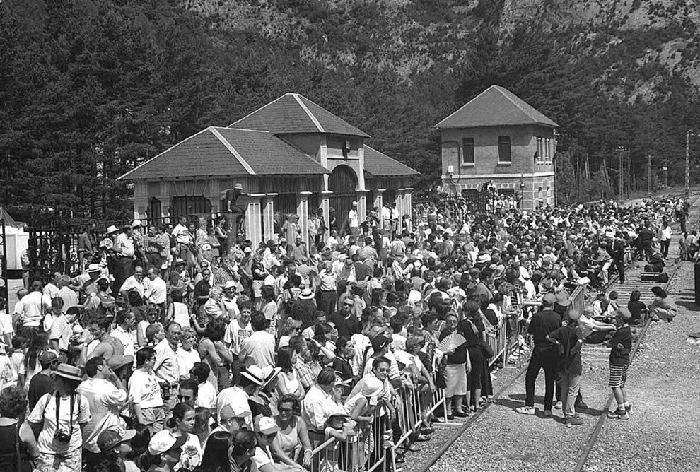 Actos conmemorativos del 70 aniversario de la inauguración de la estación de Canfranc el 20 de julio de 1998