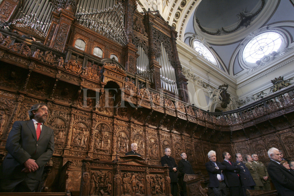 El órgano del Pilar, construido por la compañía alemana Klais, el día de su inauguración solemne el 12 de febrero de 2008.