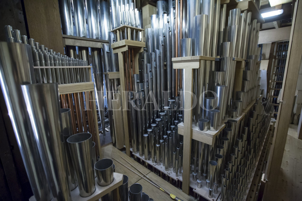 Restauración del órgano de la basílica del Pilar de Zaragoza en julio de 2014