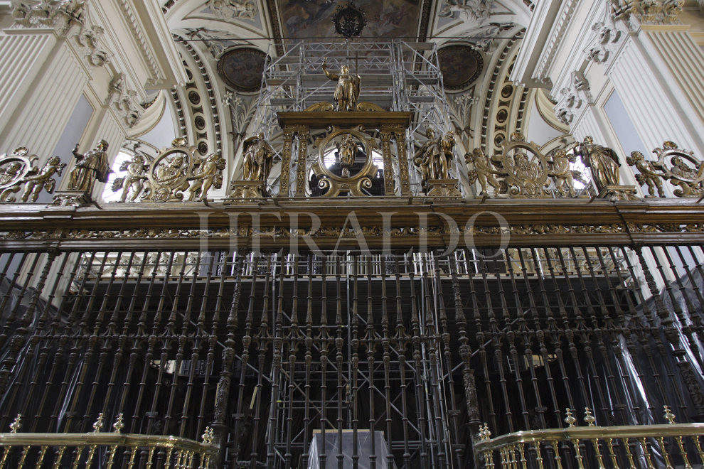 Vista del órgano de la basílica del Pilar de Zaragoza.