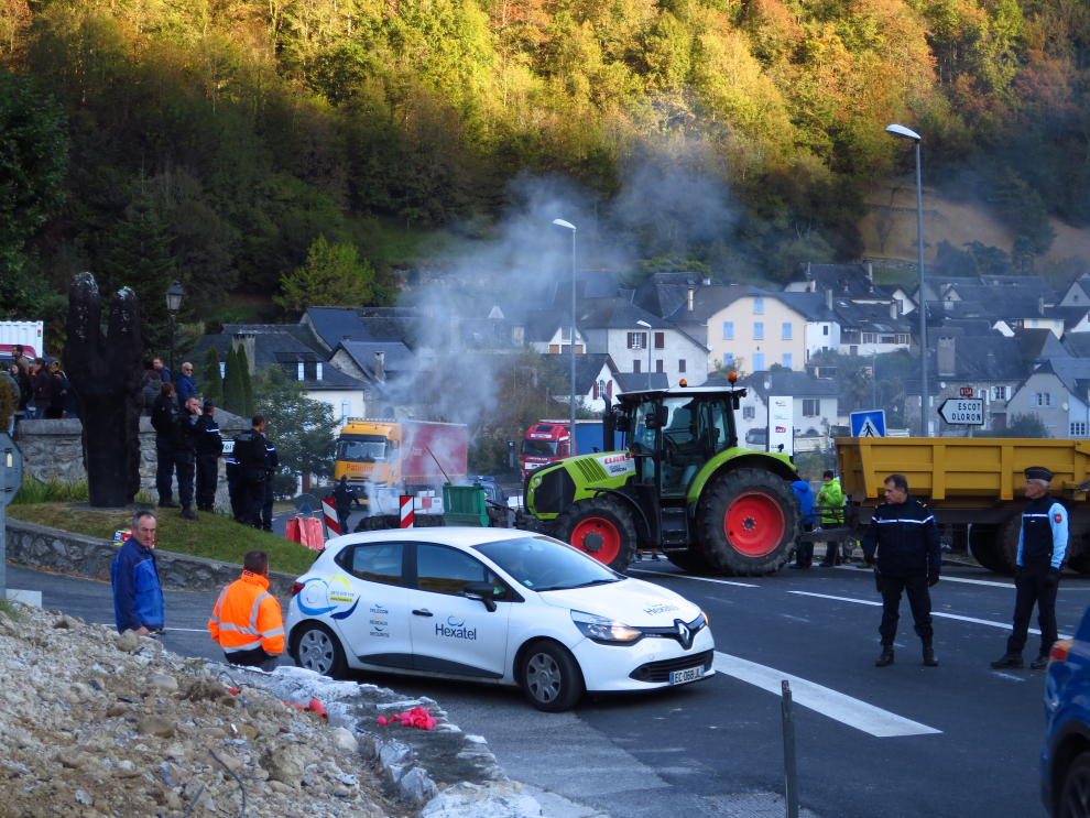 Protestas en el valle del Aspe por la reintroducción del oso en el