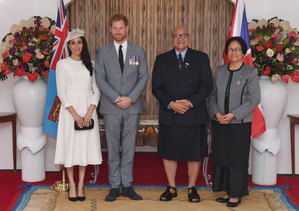 Los Duques de Sussex visitan Fiyi