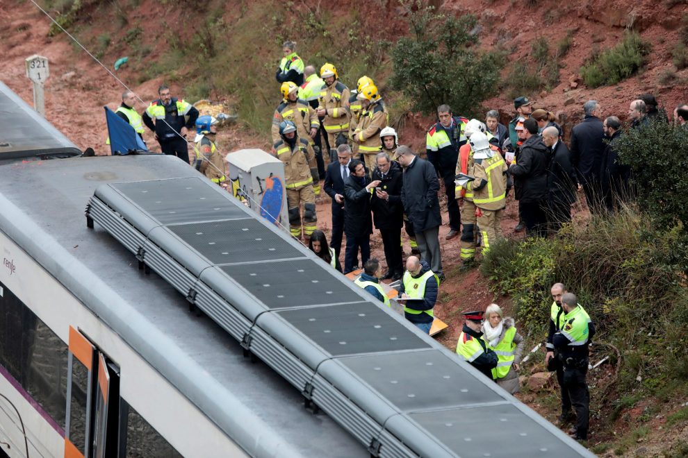 Descarrilamiento de un tren de cercanías en Cataluña