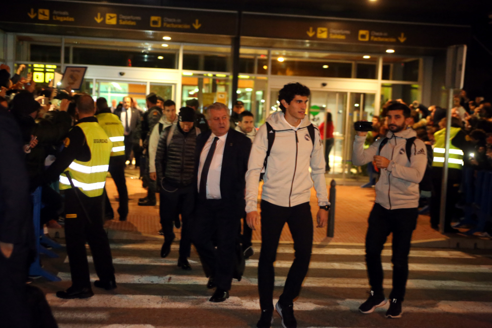 Llegada del Real Madrid a Huesca