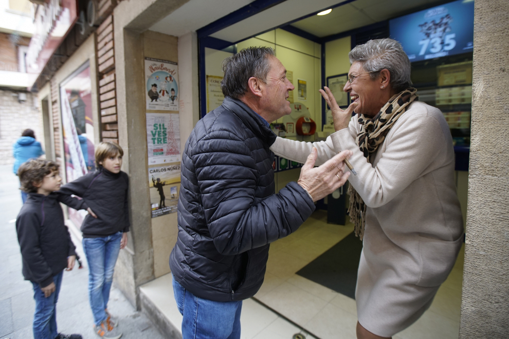Administración de lotería nº 3 de Teruel, donde se ha vendido un décimo del Gordo de la Lotería de Navidad.