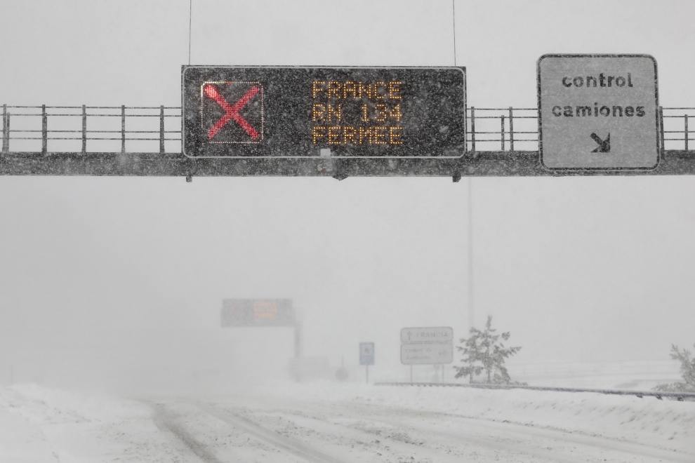 El temporal en el Alto Aragón este lunes 28 de enero
