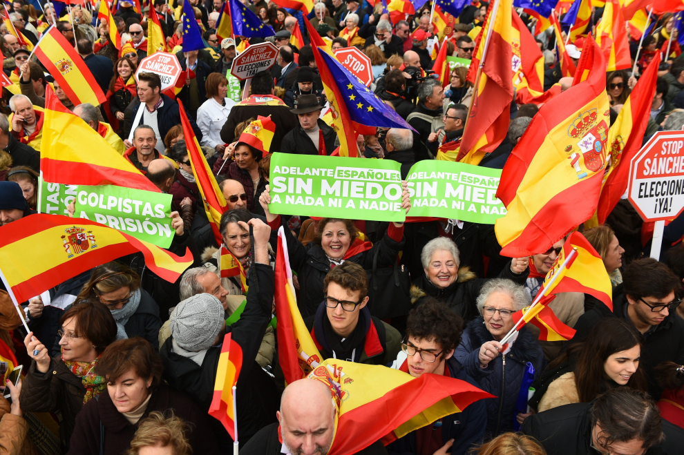 Manifestación De PP, Cs Y Vox En Madrid Para Pedir Elecciones Inmediatas