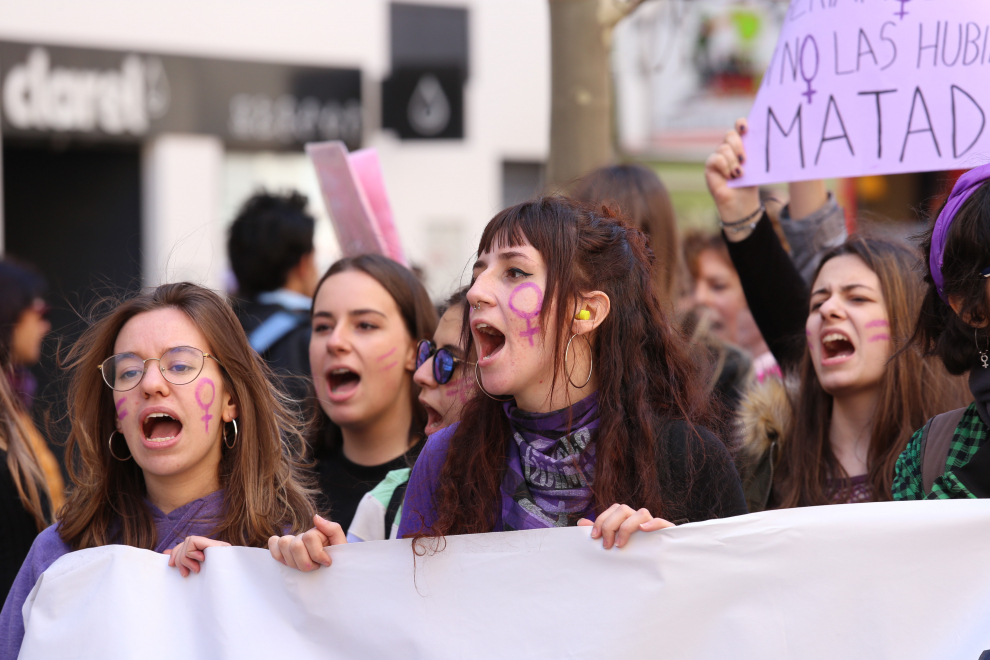 Manifestación de estudiantes el 8M