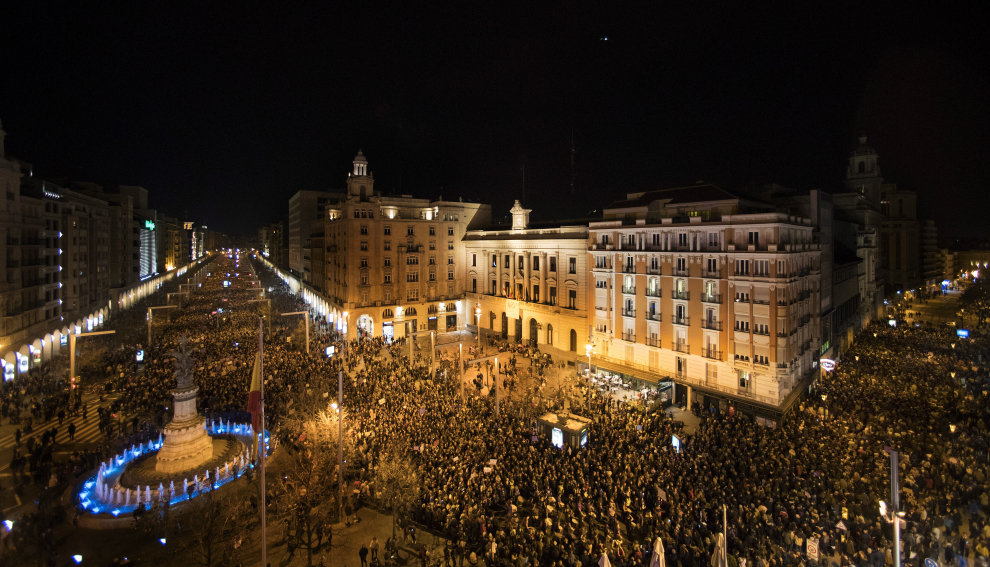 Manifestación feminista en Zaragoza.