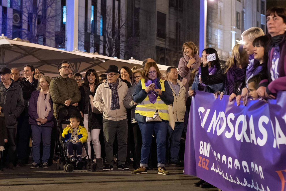 Manifestación feminista en Zaragoza.