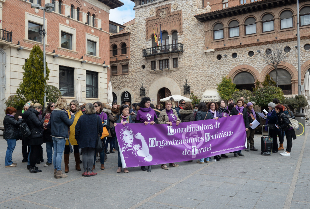 Manifestación por el 8-M en Teruel.