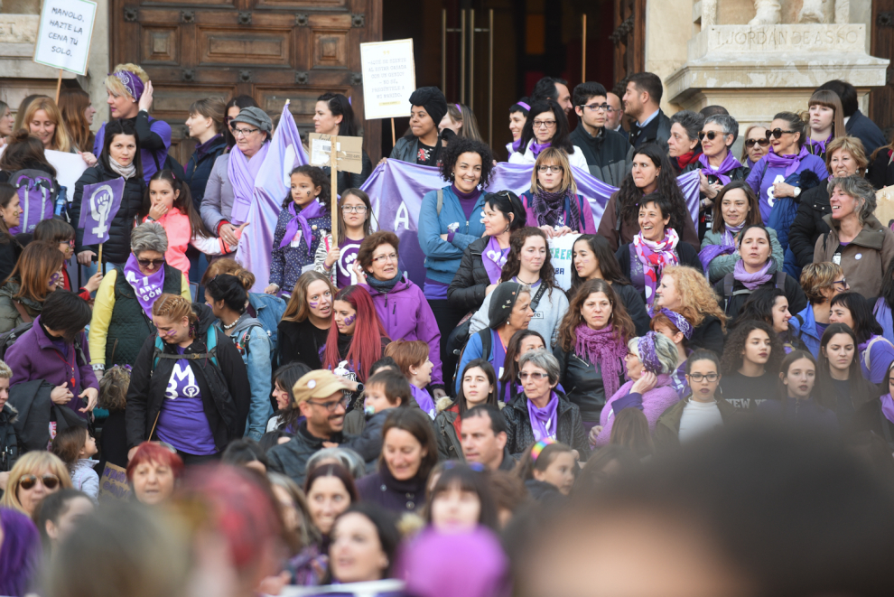 Manifestación feminista en Zaragoza